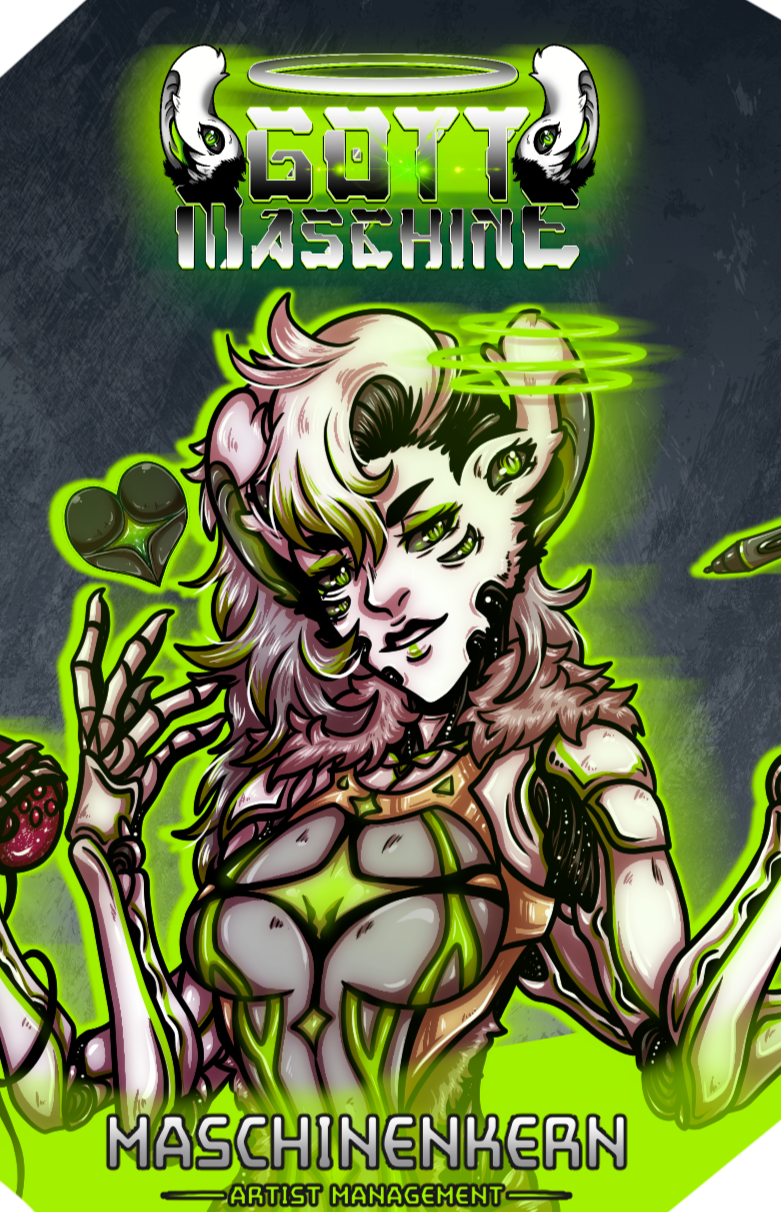 Maschinenkern Artist Management Artist Gottmaschine Vorstellungsillustration